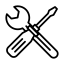 Icono de armado y ensamblaje de computadoras